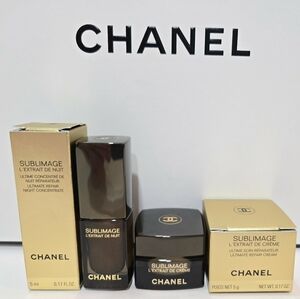 CHANEL SUBLIMAGE L'EXTRAIT DE CRÈME MINI 5g+L'EXTRAIT DE NUIT CONCENTRATE 5g New